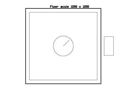 Preview of the Floor scale 1200 x 1200 symbol, block WHL_FLOOR_SCALE
