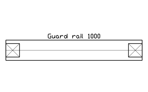 Preview of the Guard rail 1000 symbol, block WHL_GUARD_RAIL_1000