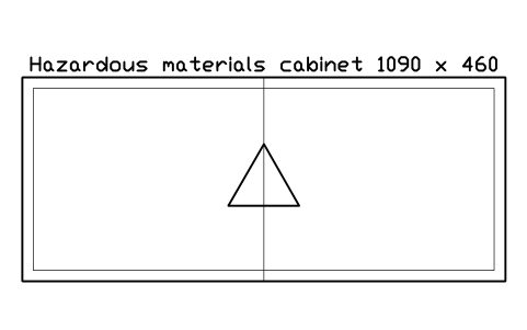 Preview of the Hazardous materials cabinet 1090 x 460 symbol, block WHL_HAZMAT_CABINET