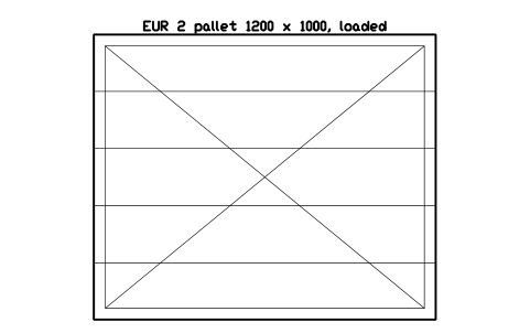 Preview of the EUR 2 pallet 1200 x 1000, loaded symbol, block WHL_PALLET_EUR2_1200X1000_LOADED