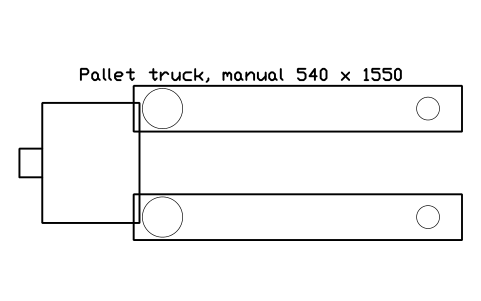 Preview of the Pallet truck, manual 540 x 1550 symbol, block WHL_PALLET_TRUCK