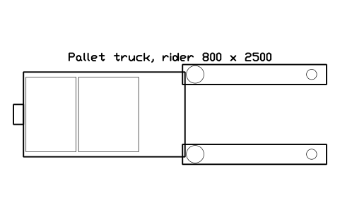 Preview of the Pallet truck, rider 800 x 2500 symbol, block WHL_PALLET_TRUCK_RIDE