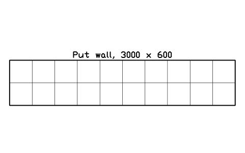 Preview of the Put wall, 3000 x 600 symbol, block WHL_PUTWALL