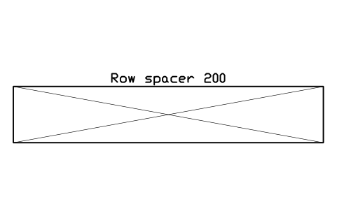 Preview of the Row spacer 200 symbol, block WHL_RACK_ROW_SPACER