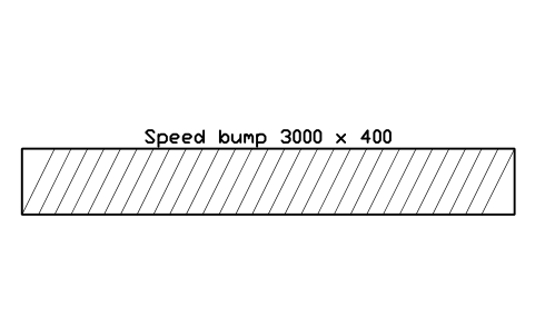 Preview of the Speed bump 3000 x 400 symbol, block WHL_SPEED_BUMP