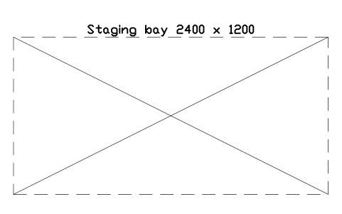 Preview of the Staging bay 2400 x 1200 symbol, block WHL_STAGING_BAY