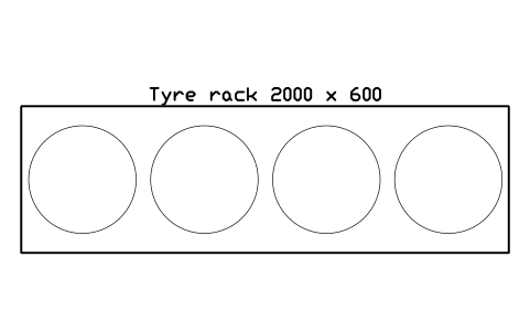Preview of the Tyre rack 2000 x 600 symbol, block WHL_TYRE_RACK