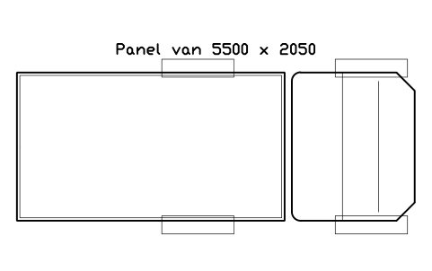 Preview of the Panel van 5500 x 2050 symbol, block WHL_VAN_5500