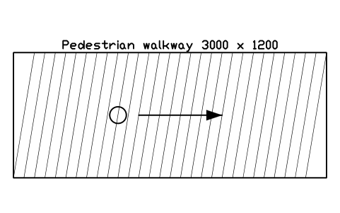 Preview of the Pedestrian walkway 3000 x 1200 symbol, block WHL_WALKWAY