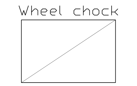Preview of the Wheel chock symbol, block WHL_WHEEL_CHOCK