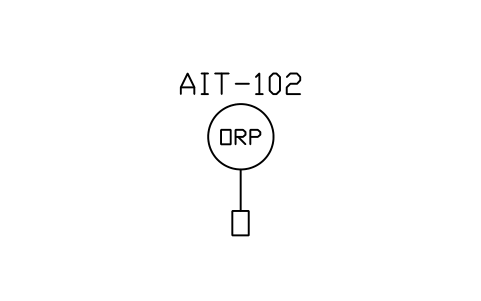 Prévia do símbolo ORP analyser, bloco WTR_AN_ORP