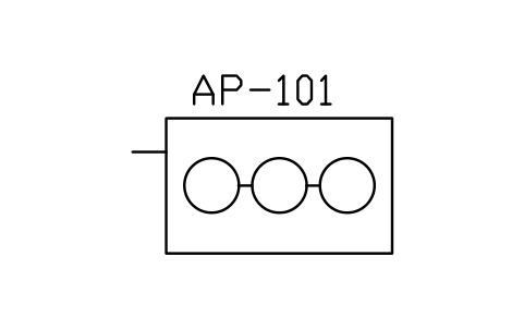 Prévia do símbolo Analyser panel (sample conditioning), bloco WTR_AN_PANEL