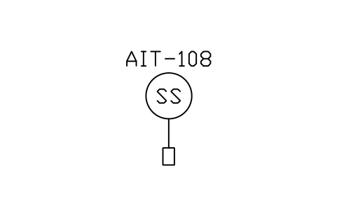 Prévia do símbolo Suspended solids sensor, bloco WTR_AN_SS