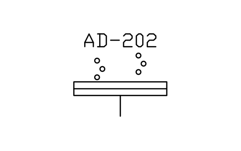 Prévia do símbolo Diffuser, tube, bloco WTR_DIFF_TUBE
