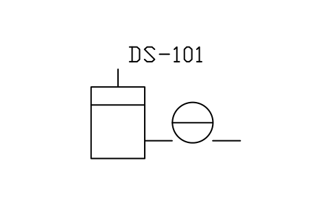 Prévia do símbolo Dosing skid with tank, bloco WTR_DOSE_SKID