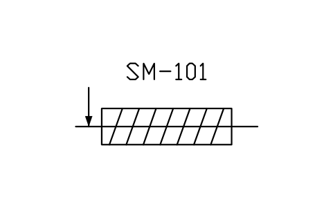 Prévia do símbolo Static mixer, in-line, bloco WTR_FLASHMIX