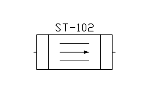 Prévia do símbolo Settling tank, plan, bloco WTR_SEDTANK_PLAN