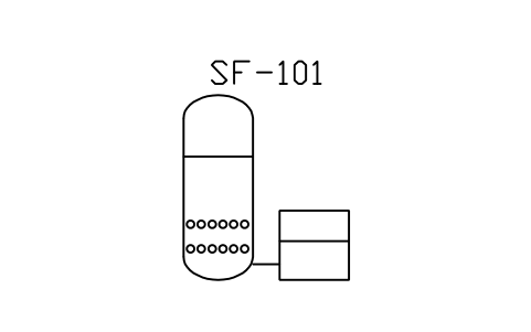 Prévia do símbolo Water softener with brine tank, bloco WTR_SOFTENER