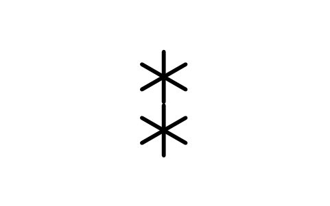 Vorschau des Symbols 72 Schnee, zeitweise, mäßig, Block WXS_WW72_SNOW_INTERM_MODERATE