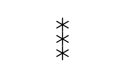 Vorschau des Symbols 74 Schnee, zeitweise, stark, Block WXS_WW74_SNOW_INTERM_HEAVY