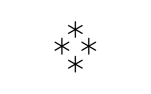 Vorschau des Symbols 75 Schnee, durchgehend, stark, Block WXS_WW75_SNOW_CONT_HEAVY