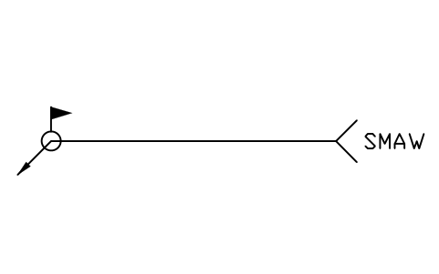 Vorschau des Symbols <- Line, both flags, Block WLA_L_LINE_BOTH_FLAGS