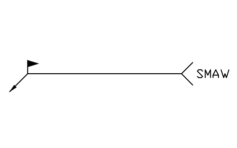 Vorschau des Symbols <- Line, field weld, Block WLA_L_LINE_FIELD