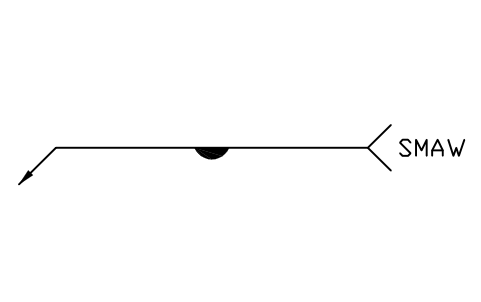 Vorschau des Symbols <- Melt-through, arrow side, Block WLA_L_MELT_THROUGH_ARROW