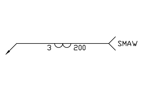 Vorschau des Symbols <- Surfacing, arrow side, Block WLA_L_SURFACING_ARROW