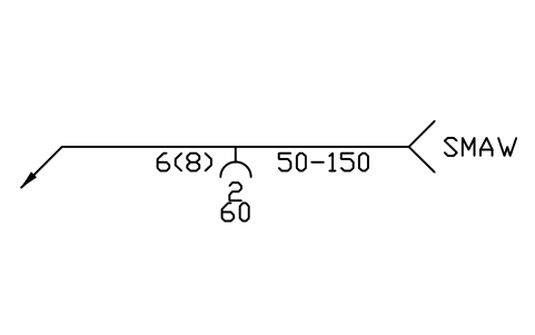 Vorschau des Symbols <- U, arrow side, Block WLA_L_U_ARROW