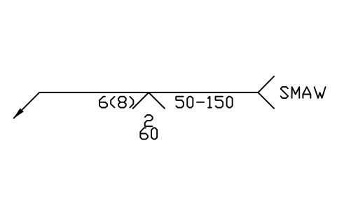Vorschau des Symbols <- V, arrow side, Block WLA_L_V_ARROW