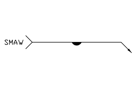 Vorschau des Symbols -> Melt-through, arrow side, Block WLA_R_MELT_THROUGH_ARROW