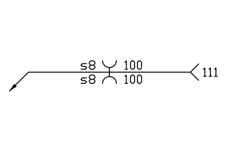 Anteprima del simbolo A left: Double U, blocco WLI_A_L_DOUBLE_U