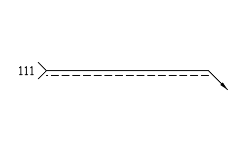 Anteprima del simbolo A right: line, blocco WLI_A_R_LINE