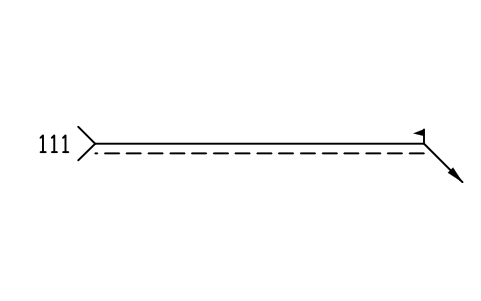 Anteprima del simbolo A right: line, field weld, blocco WLI_A_R_LINE_FIELD