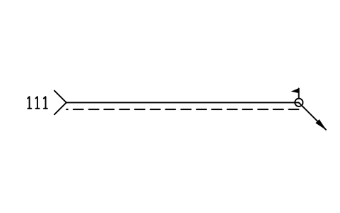 Anteprima del simbolo A right: line, both flags, blocco WLI_A_R_LINE_FIELD_ALL_AROUND