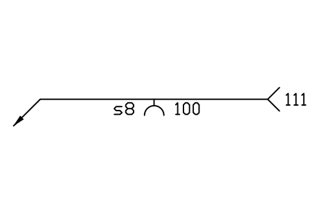 Anteprima del simbolo B left: U, arrow side, blocco WLI_B_L_U_ARROW