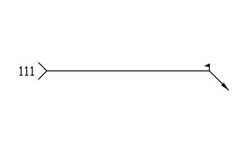 Anteprima del simbolo B right: line, field weld, blocco WLI_B_R_LINE_FIELD