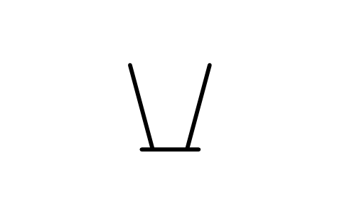 Anteprima del simbolo Steep-flanked single-V, blocco WLI_ELEM_STEEP_V