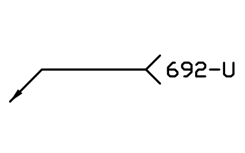 Preview of the 692-U Staking, ultrasonic symbol, block WPN_692_U