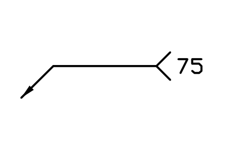Preview of the 75 Light radiation welding symbol, block WPN_75