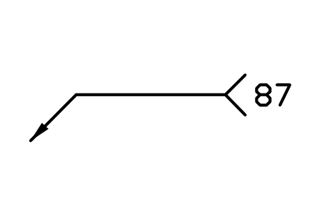 Preview of the 87 Arc gouging symbol, block WPN_87