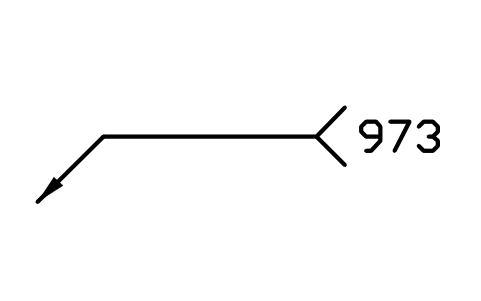 Preview of the 973 Gas metal arc weld brazing symbol, block WPN_973