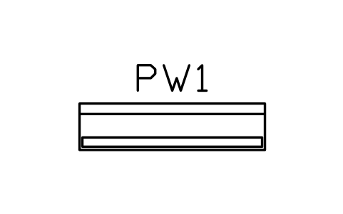 Anteprima del simbolo Panchina, 1800 x 450, blocco WSP_BENCH_1800