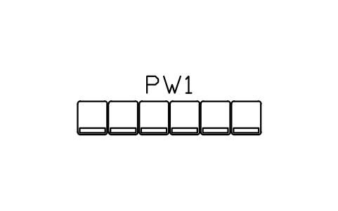 Anteprima del simbolo Fila di sedie, 6 sedie, 2760, blocco WSP_CHAIRS_6