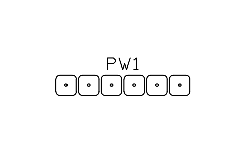 Anteprima del simbolo Fila di cuscini, 6 posti, 3000, blocco WSP_CUSHION_ROW_6