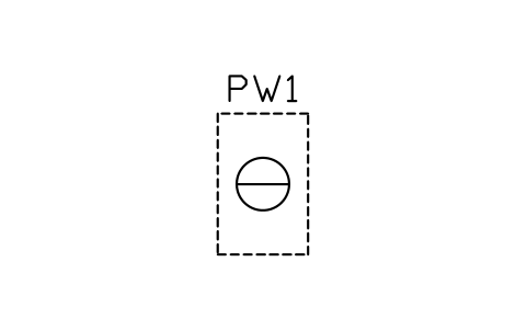 Anteprima del simbolo Posto sedia a rotelle in panca, 900 x 1400, blocco WSP_PEW_WHEELCHAIR
