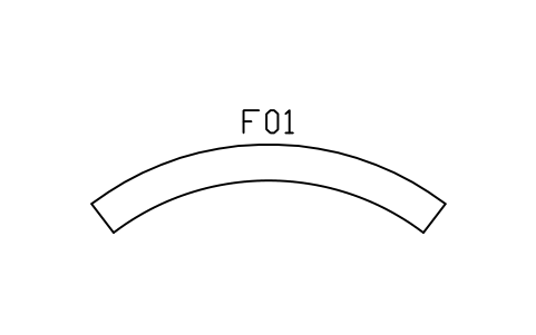 Anteprima del simbolo Balaustra, curva, 4000, blocco WSP_RAIL_CURVE