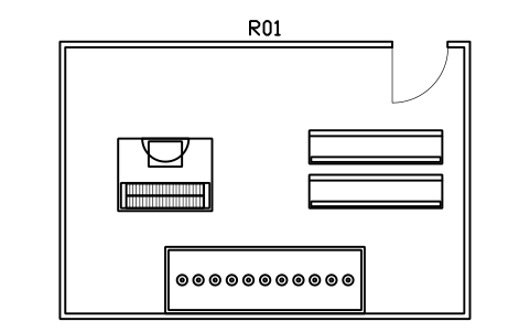 Anteprima del simbolo Cantoria con organo, 7200 x 4800, blocco WSP_ROOM_ORGAN_LOFT
